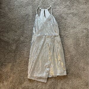 Lulus silver sequin dress